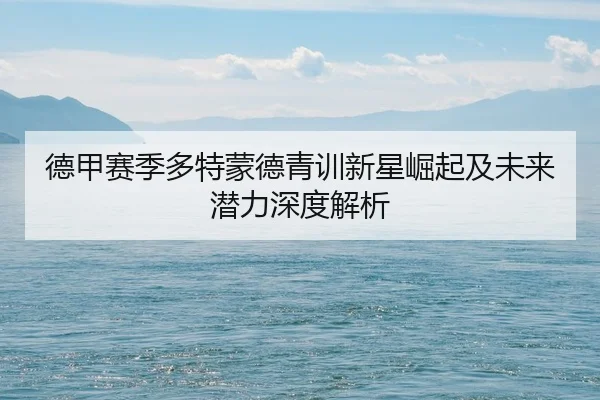 德甲赛季多特蒙德青训新星崛起及未来潜力深度解析